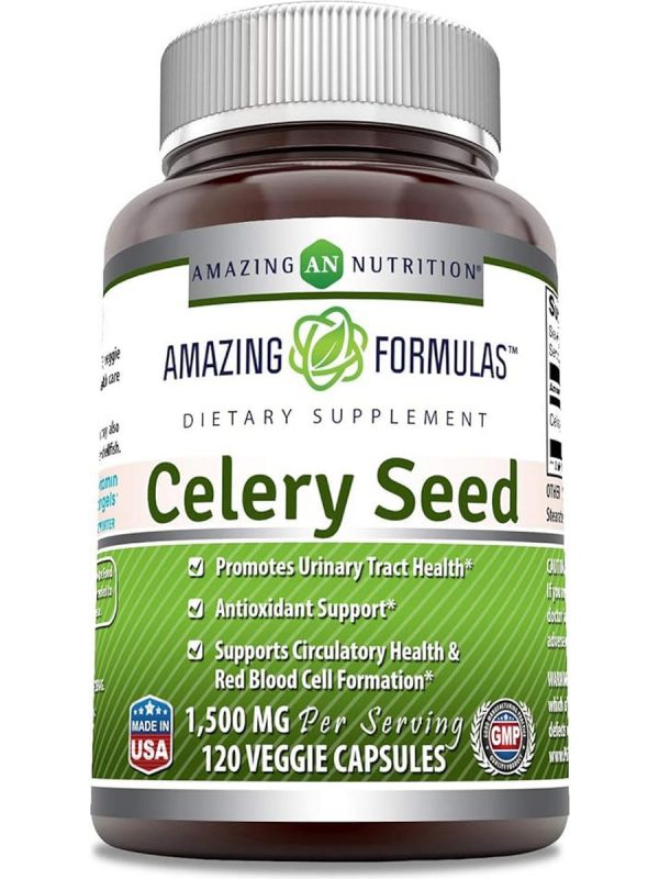 Amazing Formulas, Celery Seed, 1500 mg, 120 Veggie Capsules Online