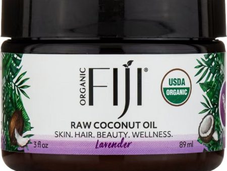 Organic Fiji, Raw Coconut Oil, Lavender, 3 fl oz For Discount