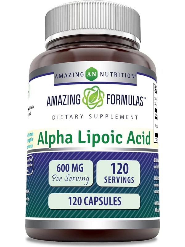 Amazing Formulas, Alpha Lipoic Acid, 600 mg, 120 Capsules Supply