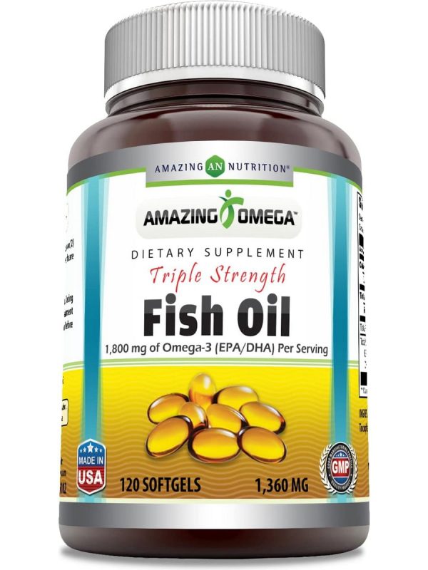 Amazing Omega, Triple Strength Fish Oil, 1360 mg, 120 softgels Hot on Sale