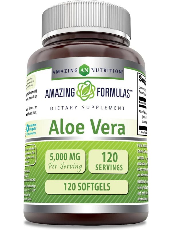 Amazing Formulas, Aloe Vera, 5000 mg, 120 Softgels Fashion