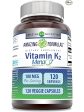 Amazing Formulas, Vitamin K2 Menaq7, 100 mcg, 120 Veggie Capsules on Sale