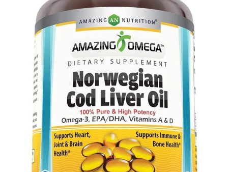 Amazing Omega, Norwegian Cod Liver Oil, 1250 mg, Fresh Lemon Flavor, 120 Softgels Online