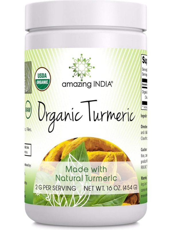 Amazing India, Organic Turmeric Powder, 16 oz Sale