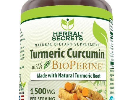 Herbal Secrets, Turmeric Curcumin with Bioperine, 1500 mg, 180 Veggie Capsules Online now