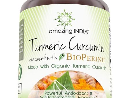 Amazing India, Turmeric Curcumin with Bioperine, 750 mg, 180 Veggie Capsules Cheap