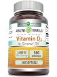 Amazing Formulas, Vitamin D3 in Coconut Oil, 5000 IU, 360 softgels on Sale