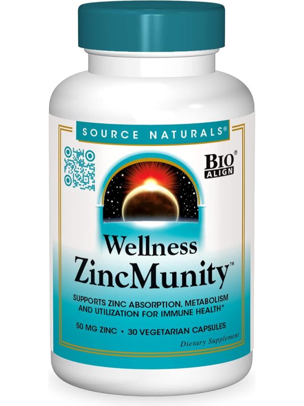 Source Naturals, Wellness ZincMunity, 30 vegetarian capsules Hot on Sale