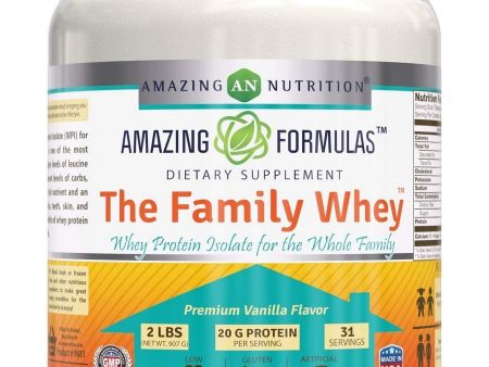 Amazing Formulas, The Family Whey, Premium Vanilla Flavor, 2 lbs For Cheap