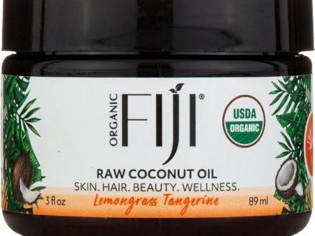 Organic Fiji, Raw Coconut Oil, Lemongrass Tangerine, 3 fl oz Hot on Sale