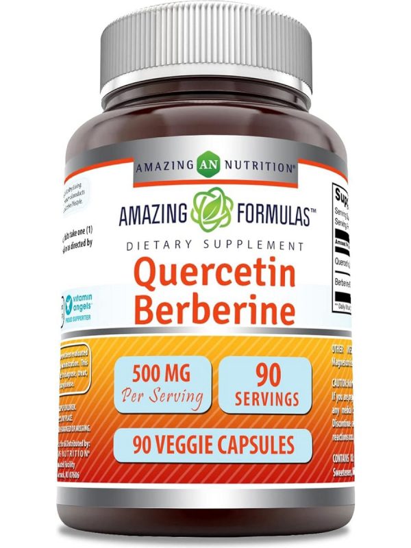 Amazing Formulas, Quercetin Berberine, 500 mg, 90 Veggie Capsules For Discount