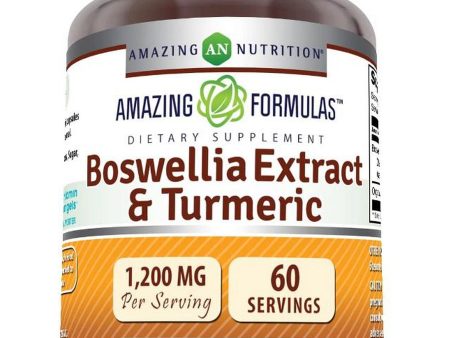 Amazing Formulas, Boswellia Extract & Turmeric, 1200 mg, 120 Veggie Capsules Online Sale