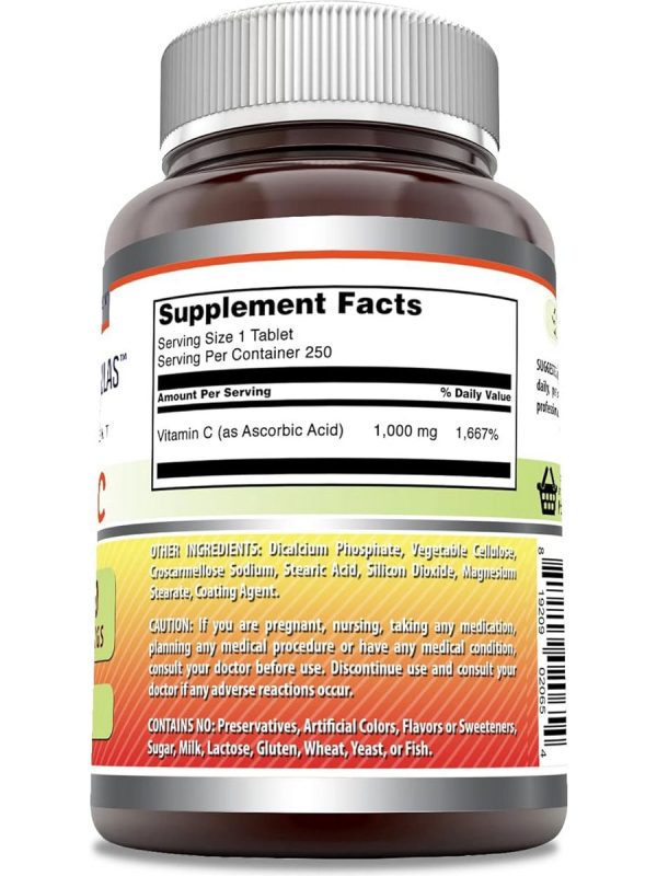 Amazing Formulas, Vitamin C, 1000 mg, 250 Tablets Online