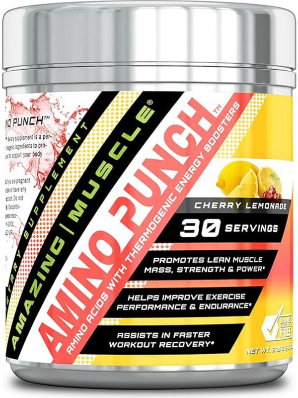 Amazing Muscle, Amino Punch, Cherry Lemonade, 8.9 oz For Sale