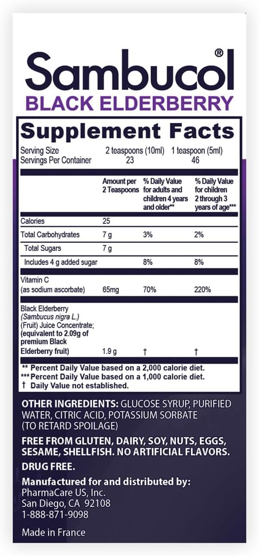 Sambucol, Black Elderberry Syrup Kids, 7.8 fl oz Discount