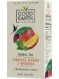 Good Earth Tea, Tropical Mango & Moringa, Herbal Tea, 15 Biodegradable Teabags Supply