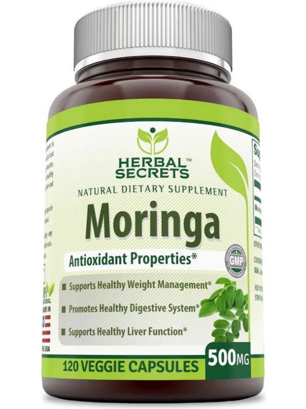 Herbal Secrets, Moringa, 500 mg, 120 Veggie Capsules Fashion