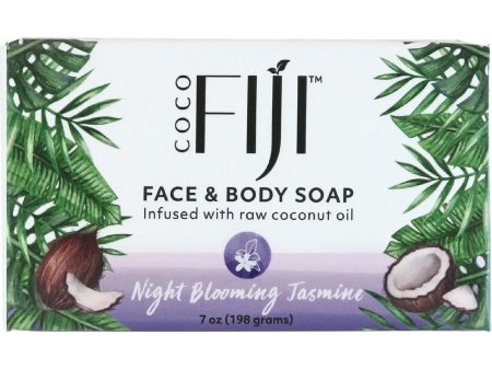 Organic Fiji, Face and Body Soap, Night Blooming Jasmine, 7 oz on Sale