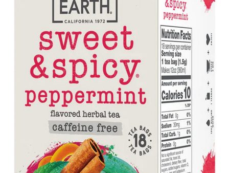 Good Earth Tea, Sweet & Spicy Peppermint, Caffeine Free, 18 Teabags For Discount