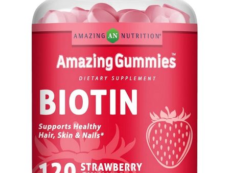 Amazing Nutrition, Amazing Gummies, Biotin, 120 Strawberry Gummies Sale