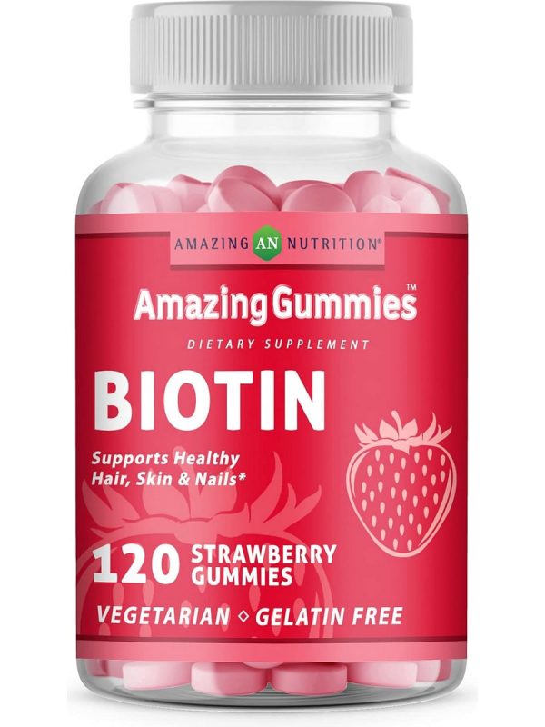 Amazing Nutrition, Amazing Gummies, Biotin, 120 Strawberry Gummies Sale