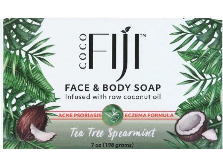 Organic Fiji, Face and Body Soap, Tea Tree Spearmint, 7 oz For Sale