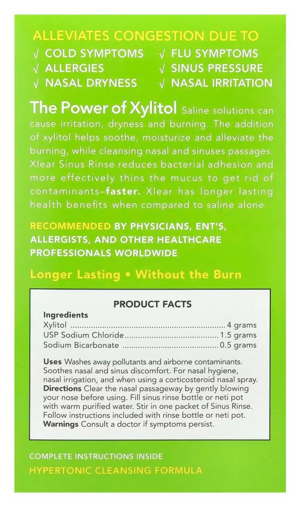 Xlear, Sinus Rinse Packets with Xylitol, 50 Count 6 gm Packets Online Hot Sale