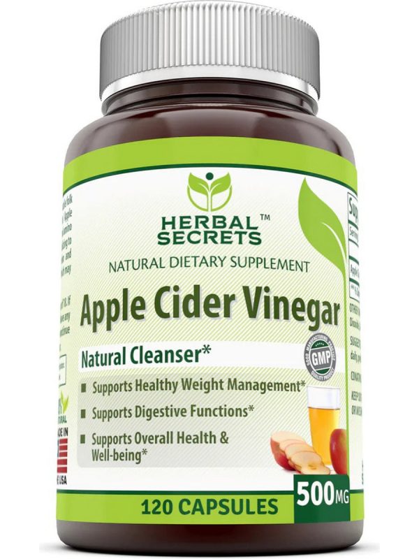 Herbal Secrets, Apple Cider Vinegar, 500 mg, 120 Capsules For Sale