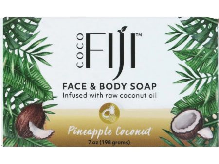 Organic Fiji, Face and Body Soap, Pineapple Coconut, 7 oz Discount