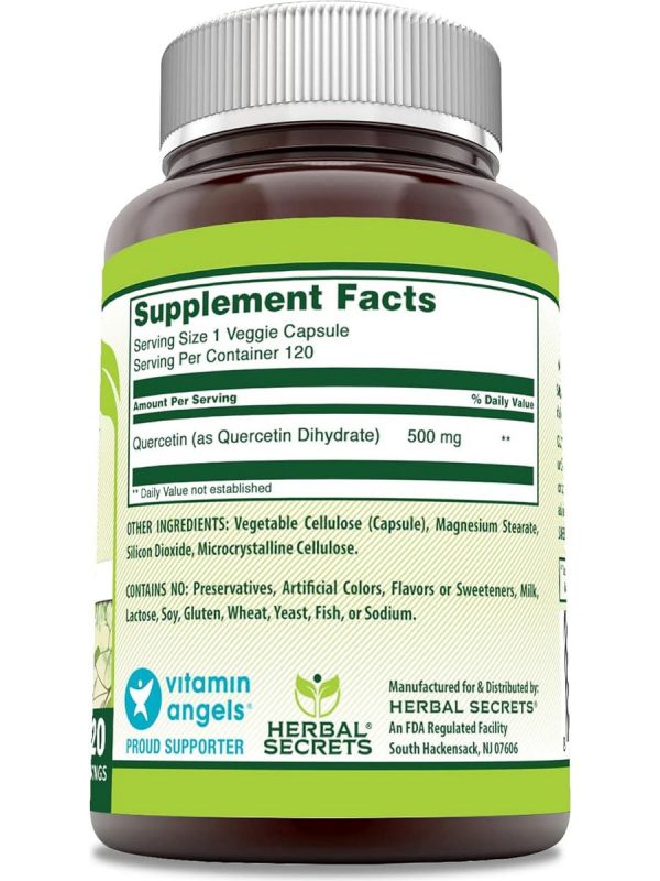 Herbal Secrets, Quercetin, 500 mg, 120 Veggie Capsules Discount