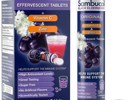 Sambucol, Immune + Vit C and Zinc Effervescent, 15 Effervescent Tablets Hot on Sale