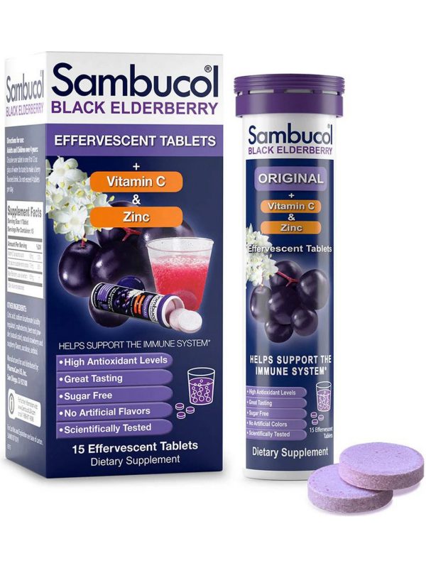 Sambucol, Immune + Vit C and Zinc Effervescent, 15 Effervescent Tablets Hot on Sale