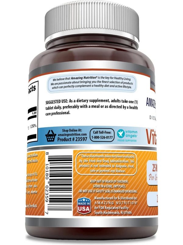 Amazing Formulas, Vitamin B6, 25 mg, 250 Tablets Online now