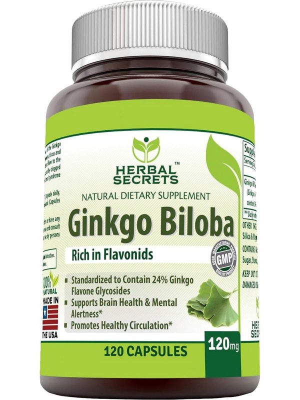 Herbal Secrets, Ginkgo Biloba, 120 mg, 120 Veggie Capsules Online Hot Sale