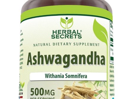 Herbal Secrets, Ashwagandha, 500 mg, 120 Veggie Capsules Online Sale