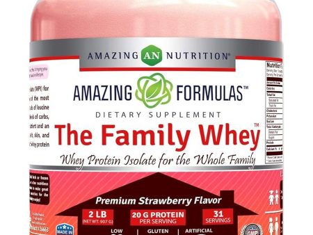 Amazing Formulas, The Family Whey, Premium Strawberry Flavor, 2 lbs Discount