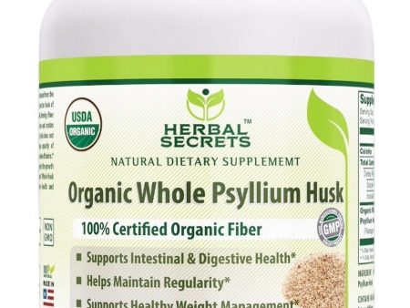 Herbal Secrets, Organic Whole Psyllium Husk Powder, 5 g, 16 oz Online