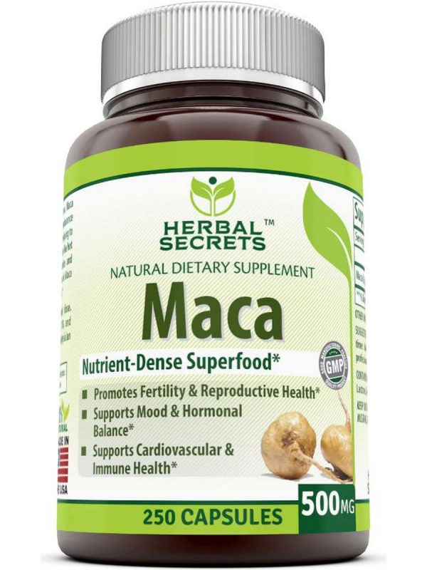 Herbal Secrets, Maca, 500 mg, 250 Capsules For Discount