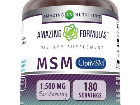 Amazing Formulas, MSM, OptiMSM, 1500 mg, 180 Tablets Online now