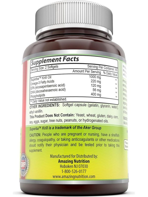 Amazing Omega, Krill Oil, 500 mg, 120 Softgels Sale