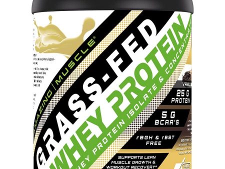 Amazing Muscle, Grass-Fed Whey Protein, Vanilla, 2 lbs Online Hot Sale