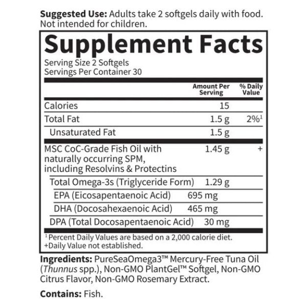 Garden of Life, Dr. Formulated, Advanced Omega, Citrus, 1290 mg, 60 Softgels Hot on Sale