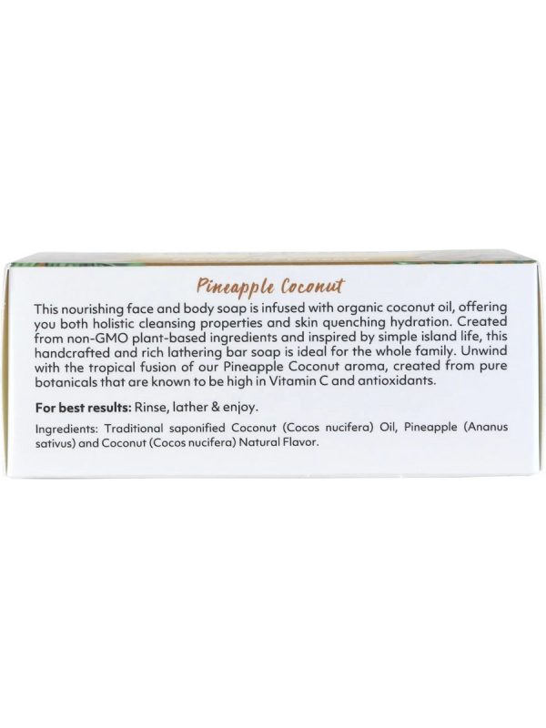 Organic Fiji, Face and Body Soap, Pineapple Coconut, 7 oz Discount