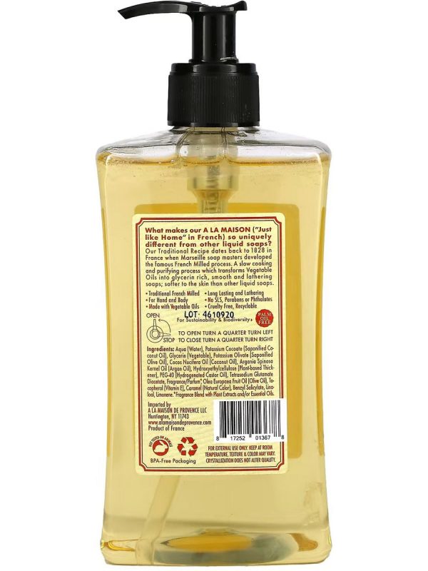 A La Maison de Provence, Heirloom Peach Liquid Soap, 16.9 fl oz Online Sale