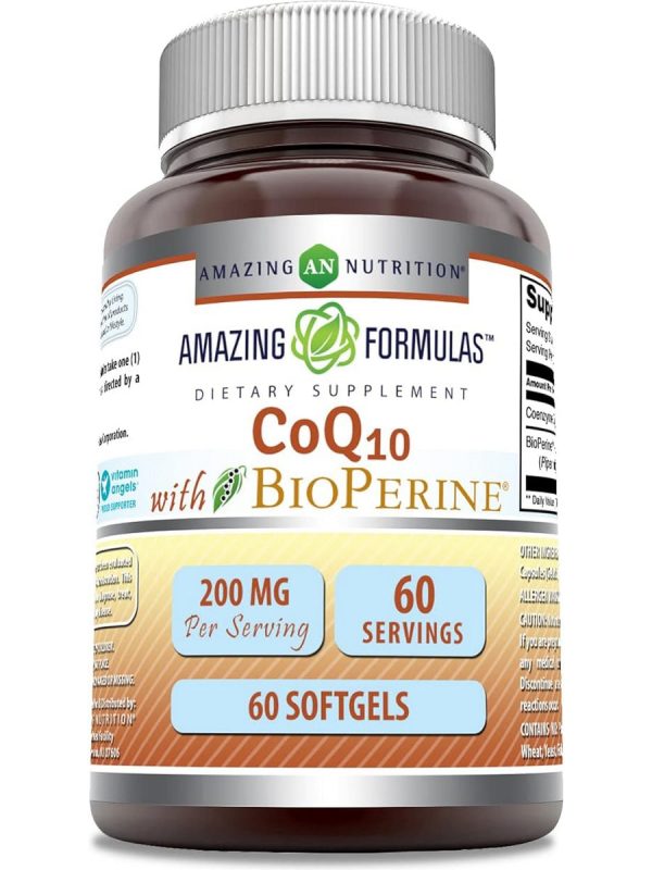 Amazing Formulas, CoQ10 with Bioperine, 200 mg, 60 Softgels Supply