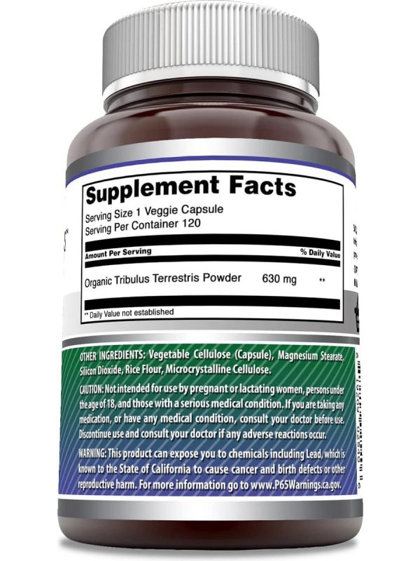 Amazing Formulas, Tribulus, 630 mg, 120 Veggie capsules Online