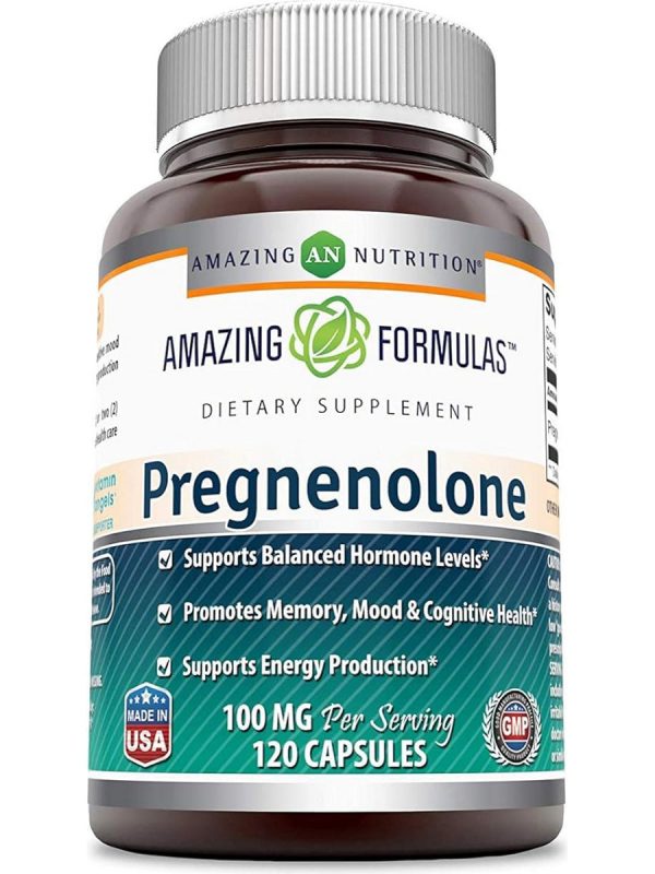 Amazing Formulas, Pregnenolone, 100 mg, 120 Capsules Online now