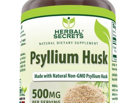 Herbal Secrets, Psyllium Husk, 500 mg, 500 Veggie Capsules Online Hot Sale