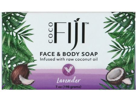 Organic Fiji, Face and Body Soap, Lavender, 7 oz For Cheap