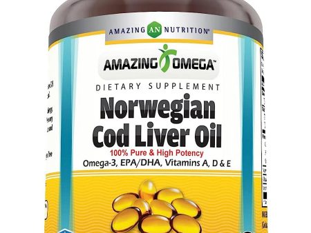 Amazing Omega, Norwegian Cod Liver Oil, 1250 mg, Fresh Orange Flavor, 120 Softgels Fashion